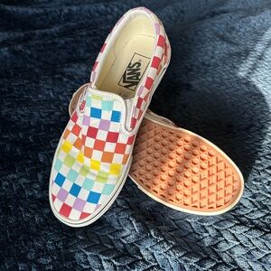 🌈 Rainbow Checkered Vans 🌈